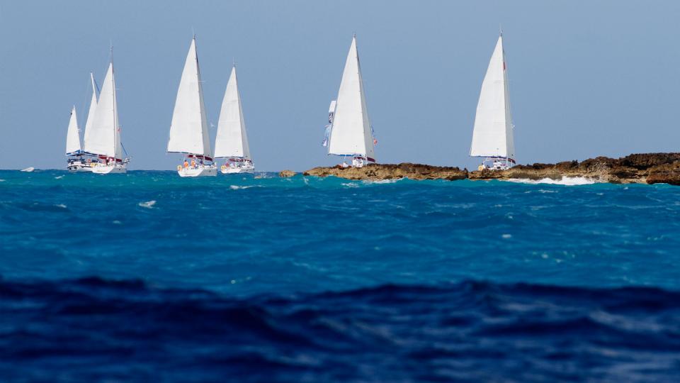 st maarten heineken regatta sailing shot