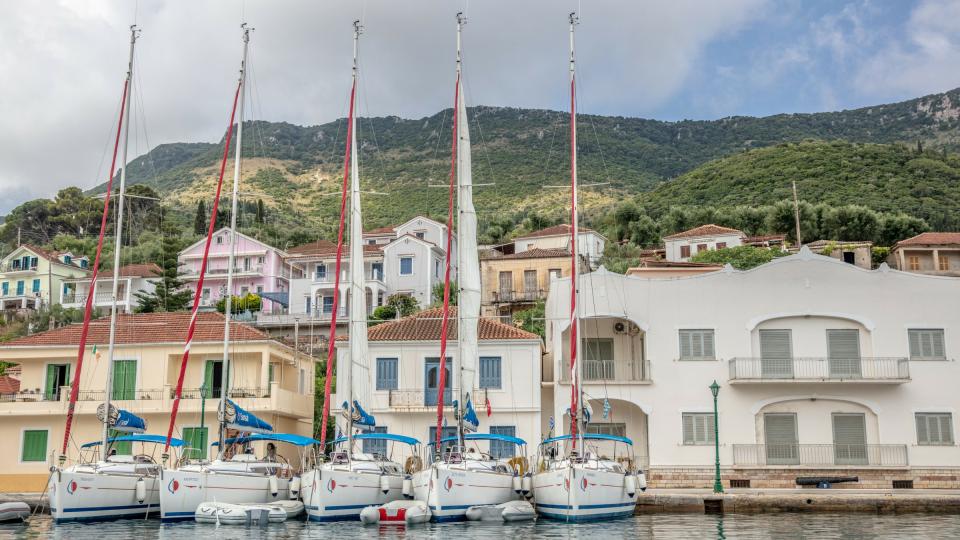 Sunsail sailboats in the marina