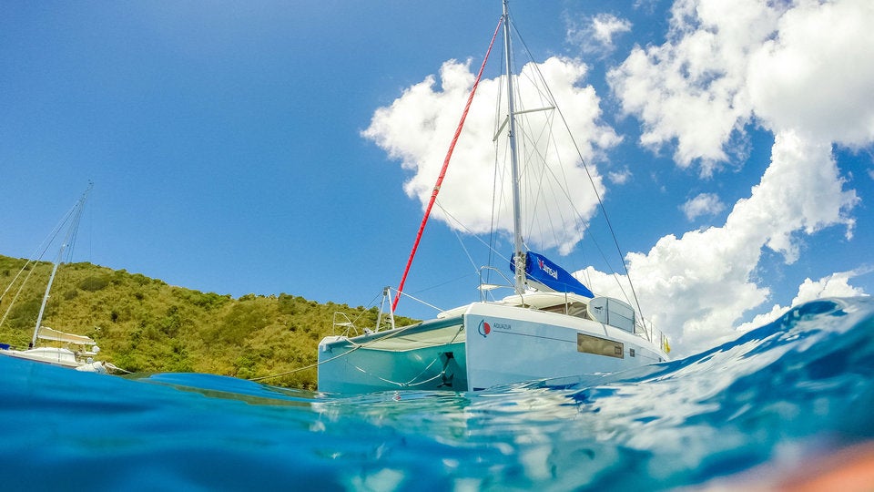 Sunsail catamaran in the BVI