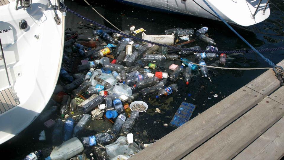 Plastic polluted waters in Sicily