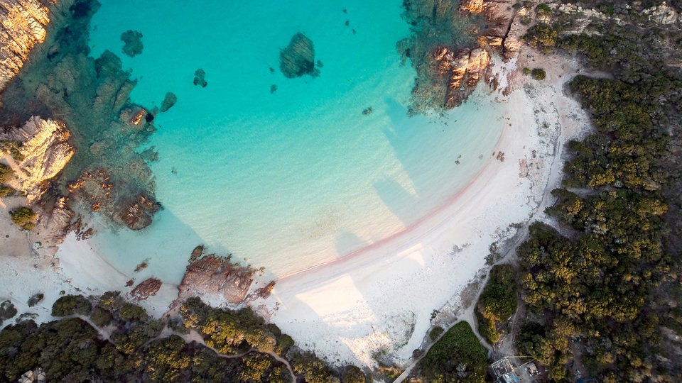 Budelli beach from above Budelli beach from above