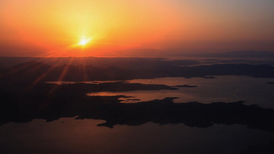 Sunset over Cannigione, Costa Smeralda Sunset over Cannigione, Costa Smeralda