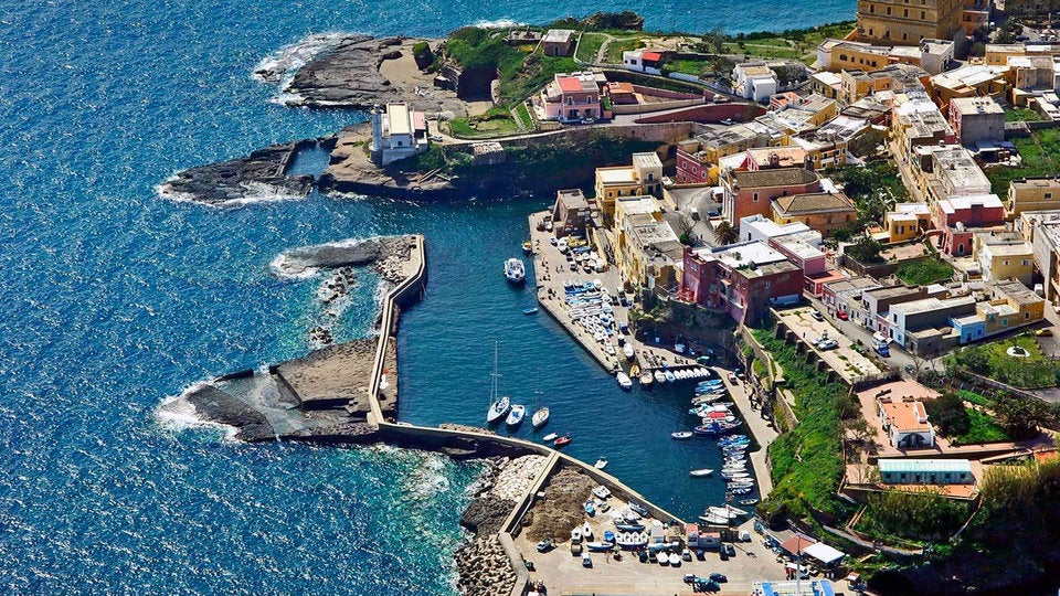 Ventotene Porto Romano from above Ventotene Porto Romano from above
