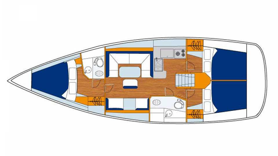 Sunsail 41 3 Cabin Monohull Sunsail
