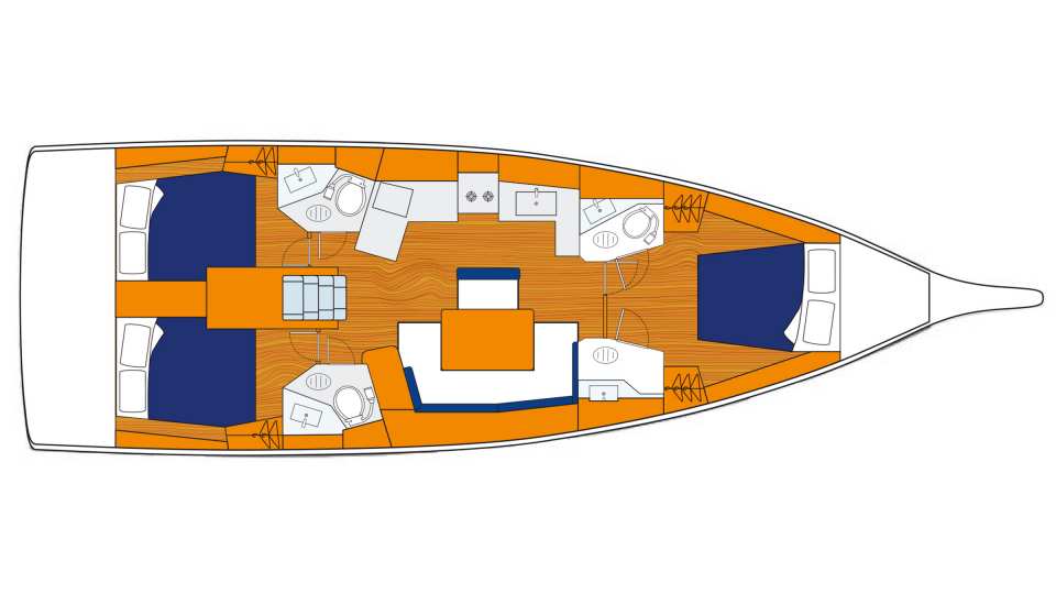 Sunsail 46 lay-out Sunsail 46 lay-out