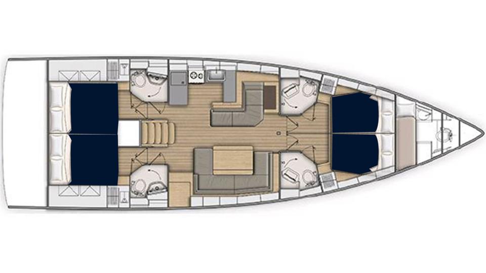 Sunsail 52.4 Deck Plan Sunsail 52.4 Deck Plan