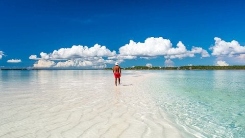 White sand beach in Abacos