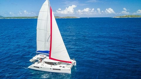 Sunsail 454 sailing past Virgin Gorda Virgin Gorda - Sunsail 454 sailing