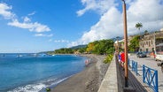 Black sand beach