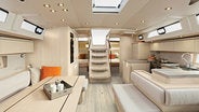 Communal area of Sunsail yacht