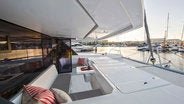 View of Sunsail 454L foward cockpit 