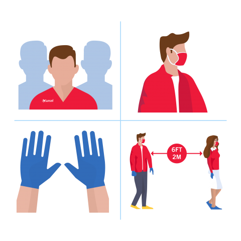 Our Team Safety Measures graphic Our Team Safety Measures graphic
