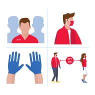 Our Team Safety Measures graphic Our Team Safety Measures graphic